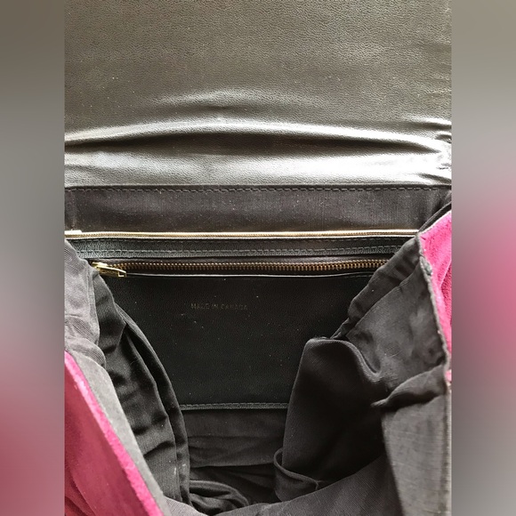 Vintage Suede Dark Plum Crossbody/Shoulder bag Made in Canada - Picture 9 of 16